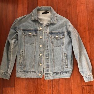 Forever 21 white washed denim jacket